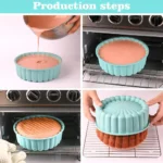 Silicone Charlotte Cake Pan Nonstick Baking Mold,Cheesecake Chocolate Dessert Maker Oven Freezer Safe Easy Release Kitchen Tools - Image 5