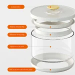 Glass Tupperware Set Airtight Containers Heat Resistant Lunch Box Food Storage for Frozen Rice Salad Bowl and Lid Take Away - Image 5