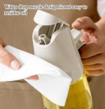 2in1 Oil Spray Bottle 500ml High Borosilicate Glass Cooking Oil Dispensers Olive Oil Sprayer Mister for Air Fryer Salad Baking - Image 5