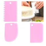 3PCS/Lot Cream Scraper Smoother DIY Cake Decorating Fondant Pastry Cutters Molds Kitchen Scrapers Baking Spatulas Tools - Image 6