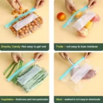 Reusable Zipper Bag Stand Up Zip Shut Plastic Freezer Bag Fruit Vegetable Ziplock Kitchen Food Storage Organizer Pouch - Image 5