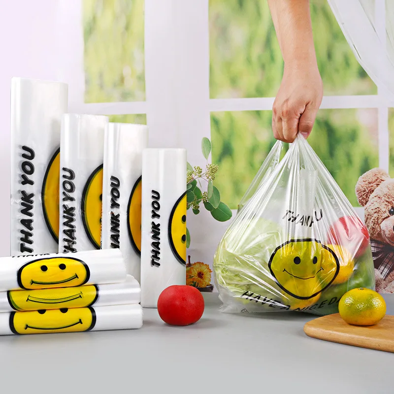 kf-S56132c151c4a49b3847aabeac127ed1aL.webp 50 Pcs Plastic Bag 3 Sizes Food Storage Bags with Handle supermarket Grocery Shopping Useful Shopping Bag Kitchen Storage Basket - Image 1