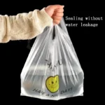50 Pcs Plastic Bag 3 Sizes Food Storage Bags with Handle supermarket Grocery Shopping Useful Shopping Bag Kitchen Storage Basket - Image 3