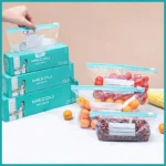 Reusable Zipper Bag Stand Up Zip Shut Plastic Freezer Bag Fruit Vegetable Ziplock Kitchen Food Storage Organizer Pouch