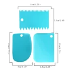 3PCS/Lot Cream Scraper Smoother DIY Cake Decorating Fondant Pastry Cutters Molds Kitchen Scrapers Baking Spatulas Tools - Image 3