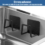 Sponge Holder for Kitchen Sink Self Adhesive Drain Drying Rack Kitchen Wall Hooks Accessories Dish Sponge and Brush Holder - Image 2